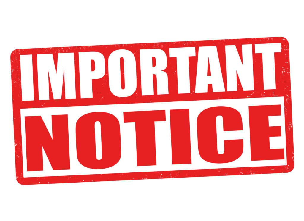 Important notice logo